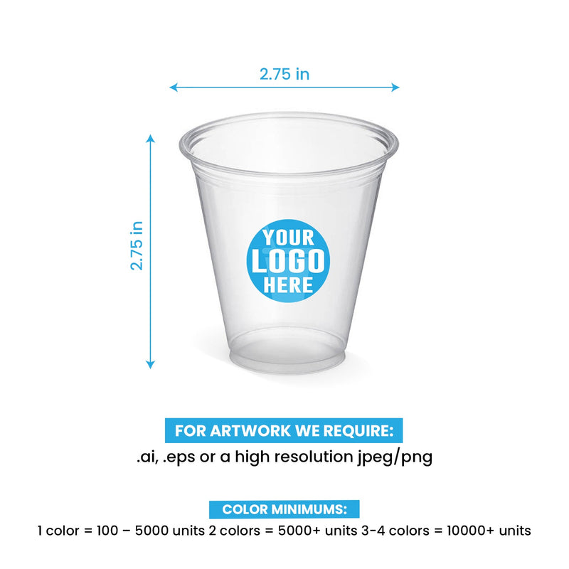 5 oz. Custom Printed Recyclable Plastic Cup - THE CUP STORE