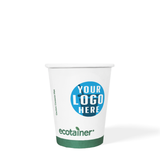 8 oz. Custom Printed Compostable Paper Cup - THE CUP STORE