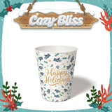 12 oz. Holiday Recyclable Paper Cup – Custom Cozy Bliss