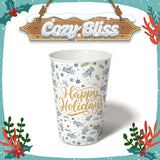 16 oz. Holiday Recyclable Paper Cup – Custom Cozy Bliss