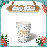 8 oz. Holiday Recyclable Paper Cup – Custom Cozy Bliss