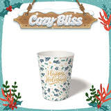8 oz. Holiday Recyclable Paper Cup – Custom Cozy Bliss