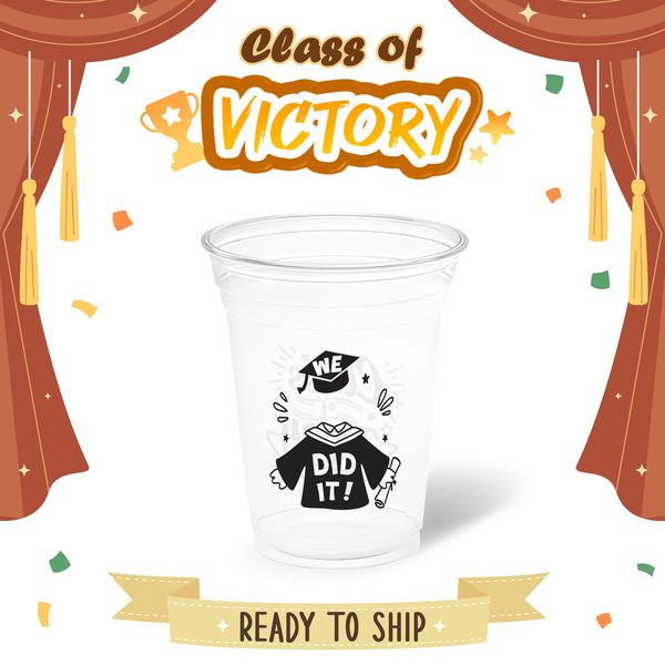 10 oz. Graduation Recyclable Plastic Cup – Class of Victory (Black) - THE CUP STORE
