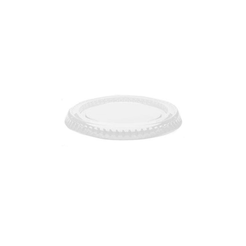 Flat Lid For 1 oz. Plastic Portion Cup - THE CUP STORE