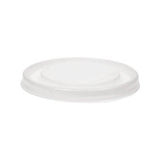 Flat Straw Lid For 12/16/20/24 oz. Compostable Plastic Cup - THE CUP STORE