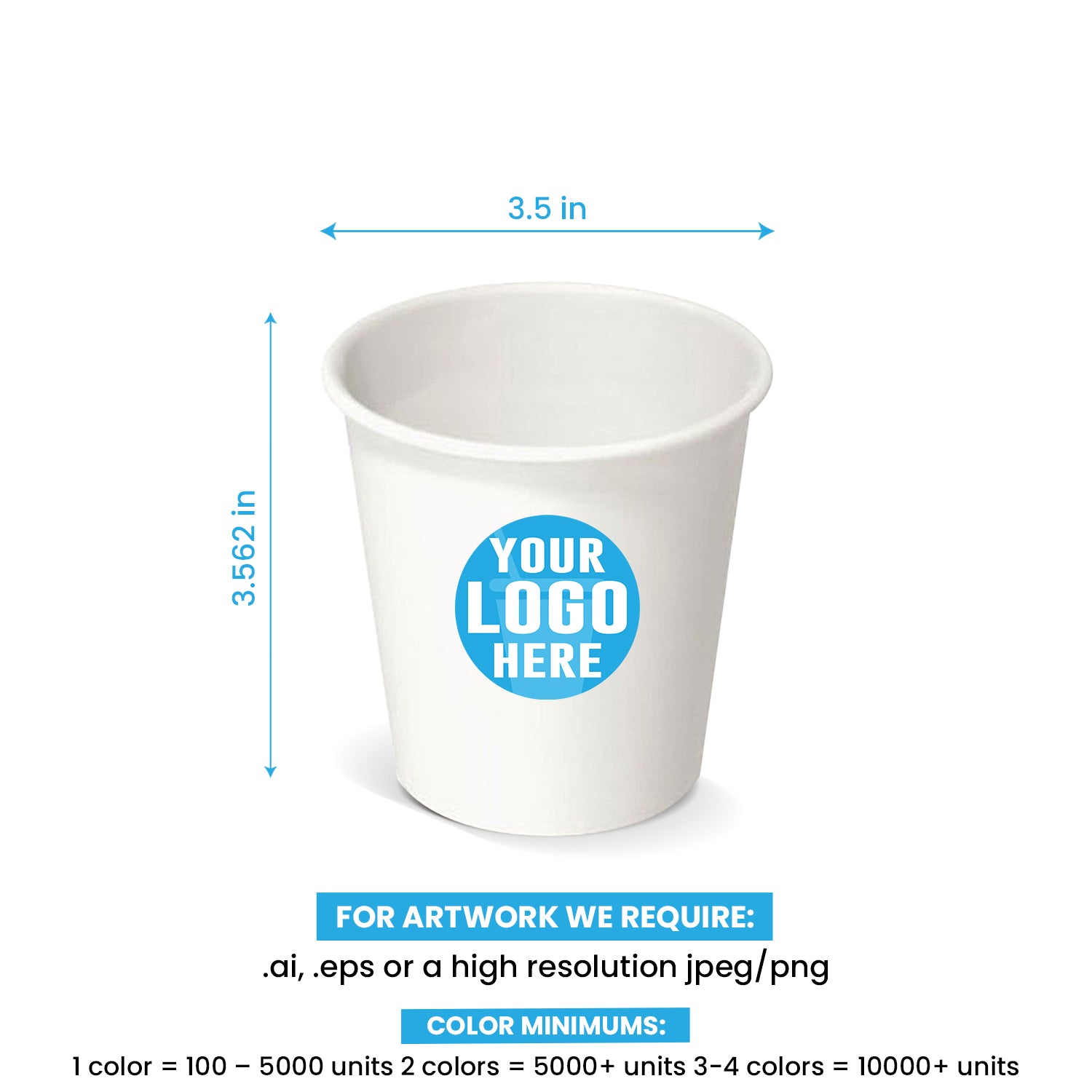 10 oz. Custom Printed Recyclable Paper Cup | THE CUP STORE