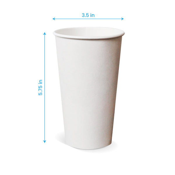 20 oz. Blank Recyclable Paper Cup - THE CUP STORE