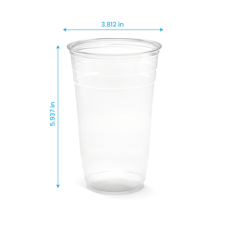 24 oz. Blank Recyclable Plastic Cup - THE CUP STORE
