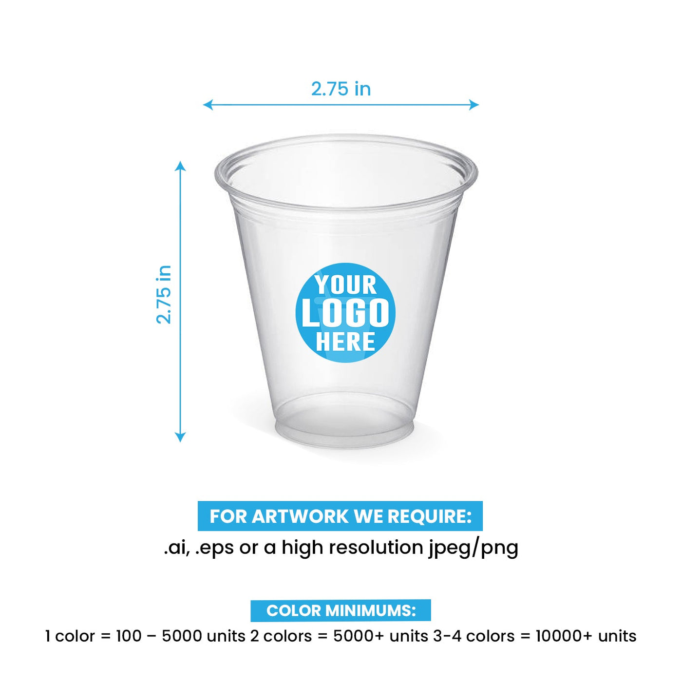 5 oz. Custom Printed Recyclable Plastic Cup