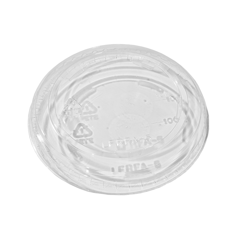 Flat Clear Lid For 5 oz. Recyclable Paper Food Container