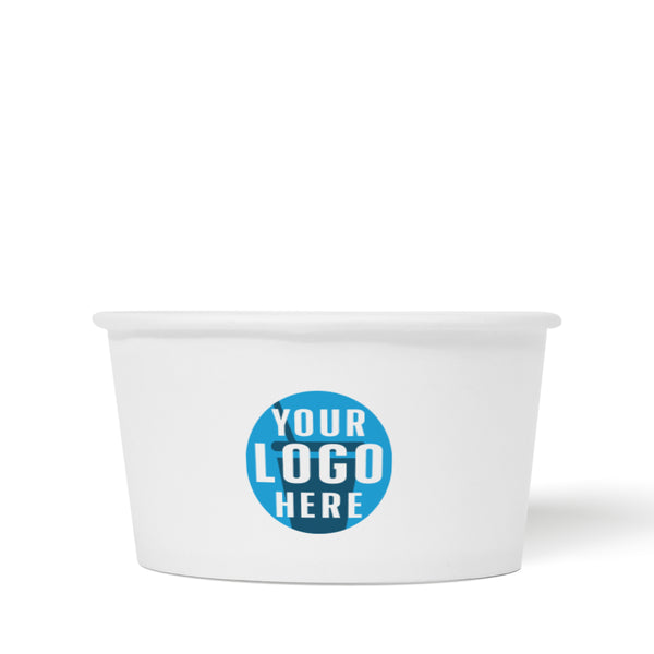 8 oz. Custom Printed Recyclable Paper Food Container