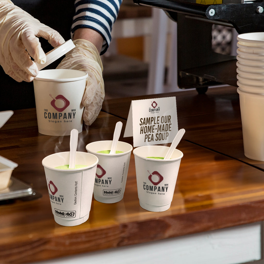 8 oz. Custom Printed Recyclable Double Walled Paper Cup | THE CUP STORE