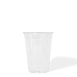 Blank 10 oz recyclable plastic cup on white background