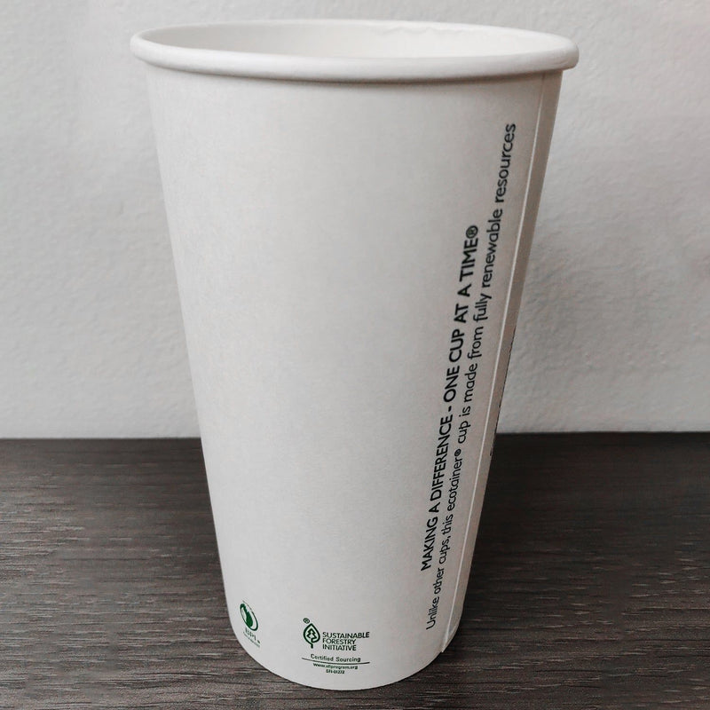 20oz disposable coffee cups 20 oz. Blank Compostable Paper Cup