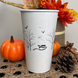 16 oz. Holiday Recyclable Paper Cup - Halloween More Boos Please - THE CUP STORE