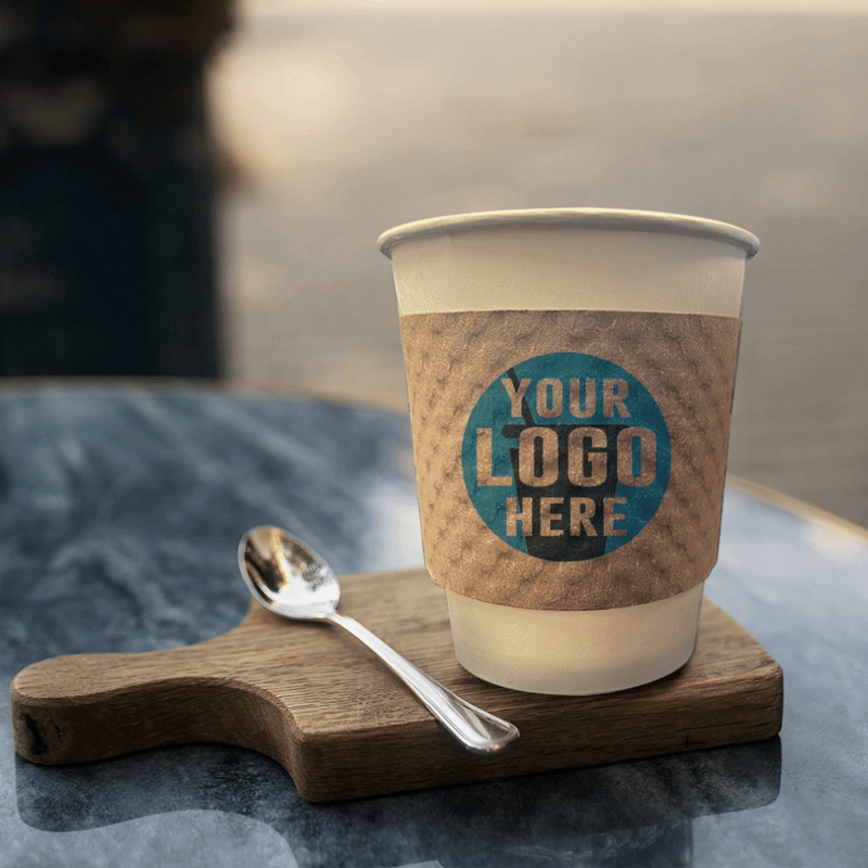Custom Printed Kraft Brown Coffee Sleeve - THE CUP STORE