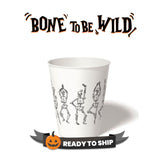 8 oz. Holiday Recyclable Paper Cup - Bone To Be Wild (Black)