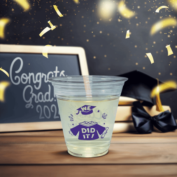 12 oz. Graduation Recyclable Plastic Cup – Class of Victory (Blue) - THE CUP STORE