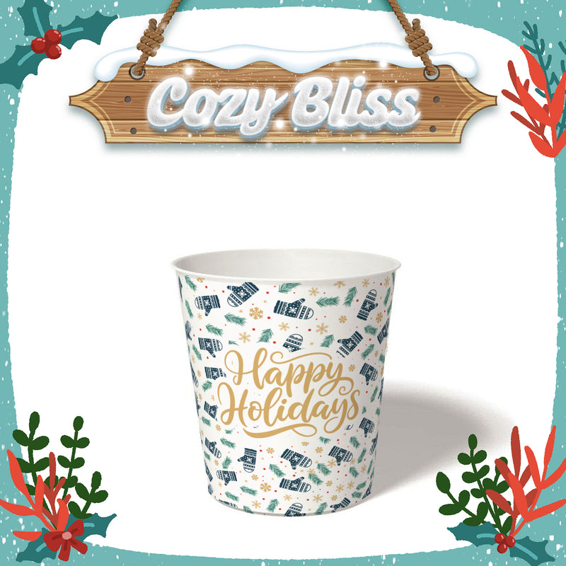 10 oz. Holiday Recyclable Paper Cup – Custom Cozy Bliss