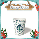 8 oz. Holiday Recyclable Paper Cup – Custom Cozy Bliss