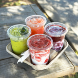 Flat Straw Lid For 9/12/16/20/24 oz. Recyclable Plastic Cup