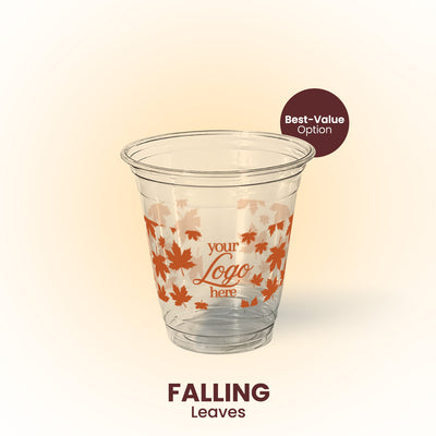 12 oz. Falling Leaves - Custom Printed Recyclable Plastic Cup