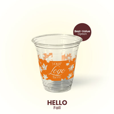 12 oz. Hello Fall - Custom Printed Recyclable Plastic Cup