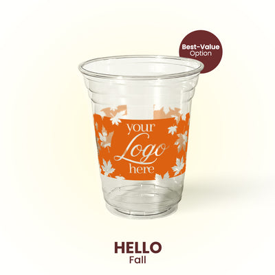 16 oz. Hello Fall - Custom Printed Recyclable Plastic Cup