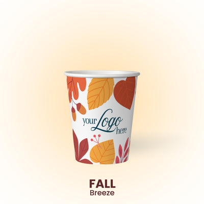 8 oz. Fall Breeze - Premium Multicolor Custom Printed Recyclable Paper Cup