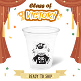 12 oz. Graduation Recyclable Plastic Cup – Class of Victory (Black) - THE CUP STORE