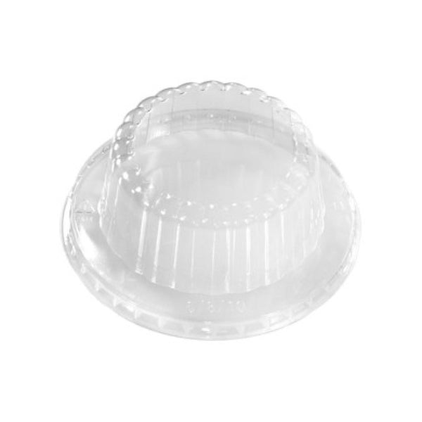 Ribbed Dome Lid For 12 oz. Recyclable Paper Food Container - DF12-0090 - THE CUP STORE