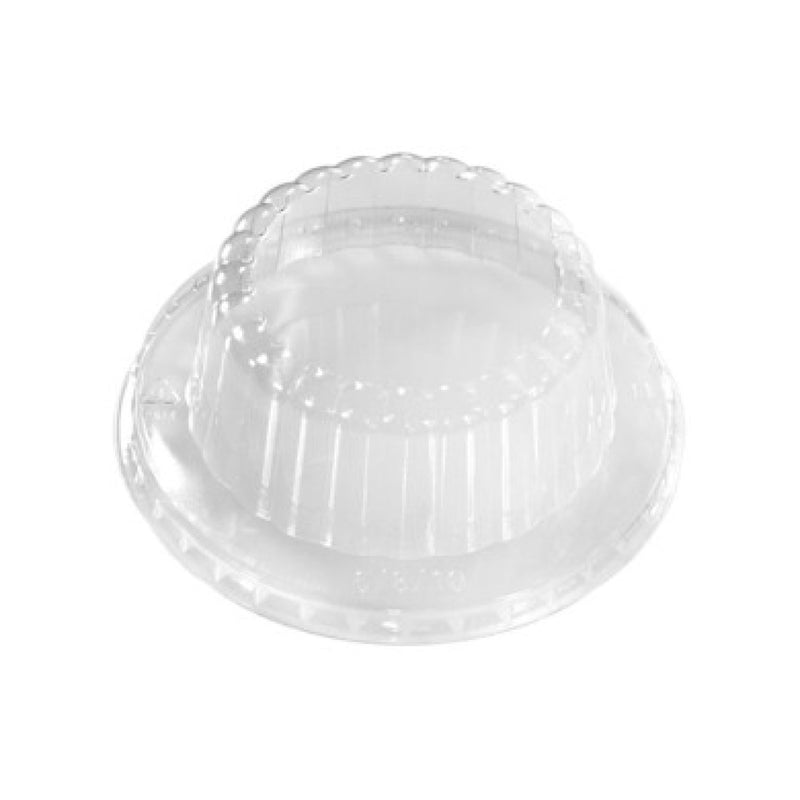 Ribbed Dome Lid For 12 oz. Recyclable Paper Food Container - DF12-0090 - THE CUP STORE