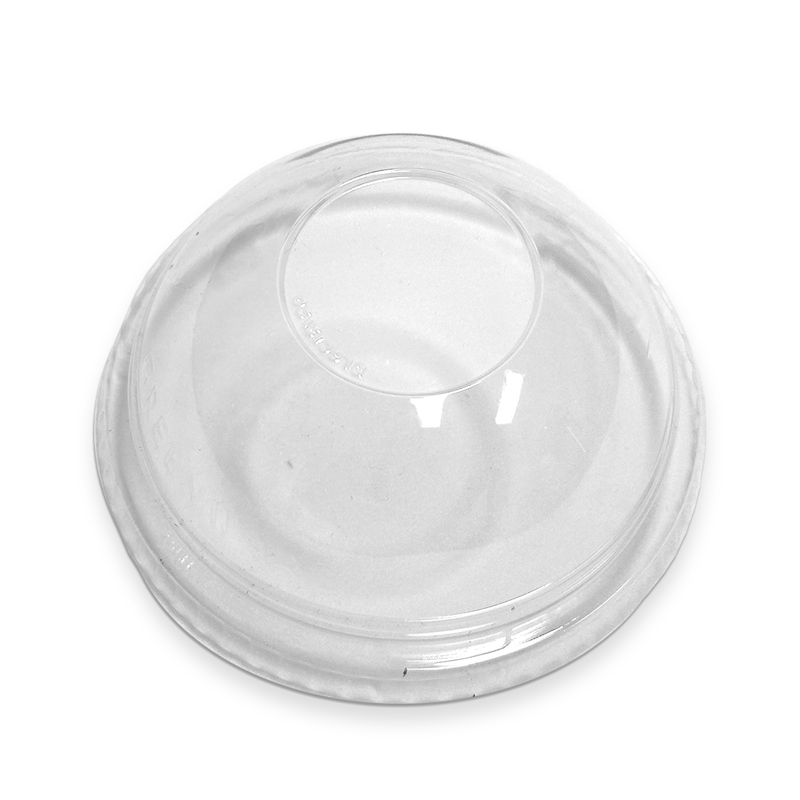 No Hole Dome Lid For 12/20 oz. Compostable Plastic Cup - DLGC12/20NH - THE CUP STORE