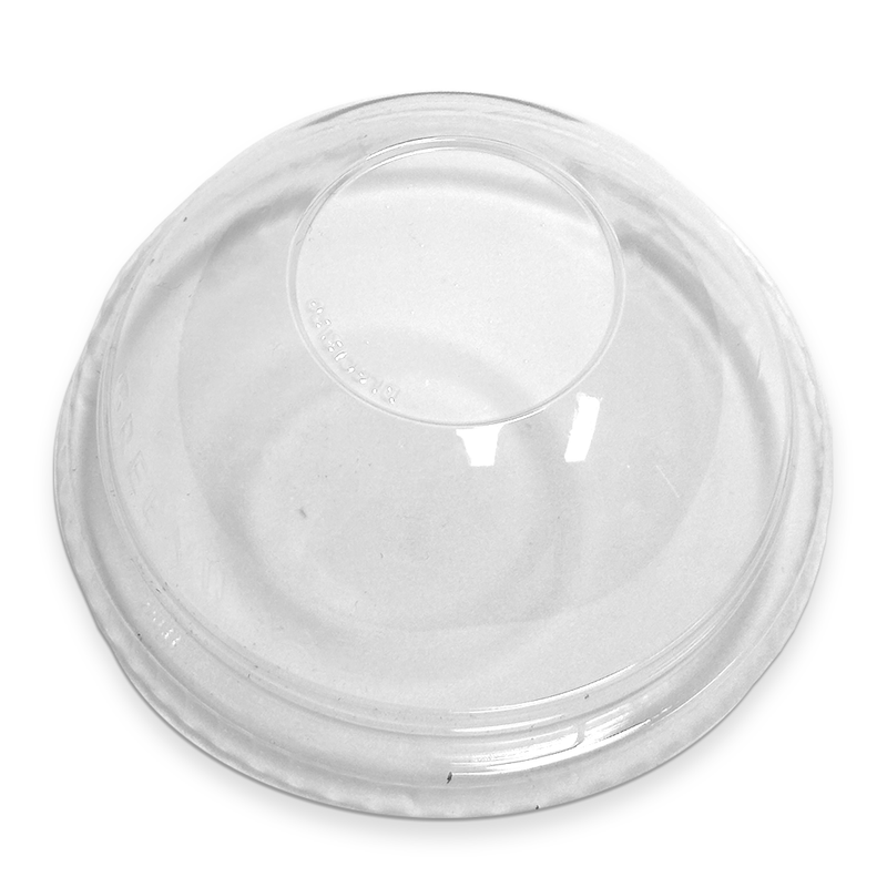 No Hole Dome Lid For 12/16/20/24 oz. Compostable Plastic Cup - DLGC16/24NH - THE CUP STORE