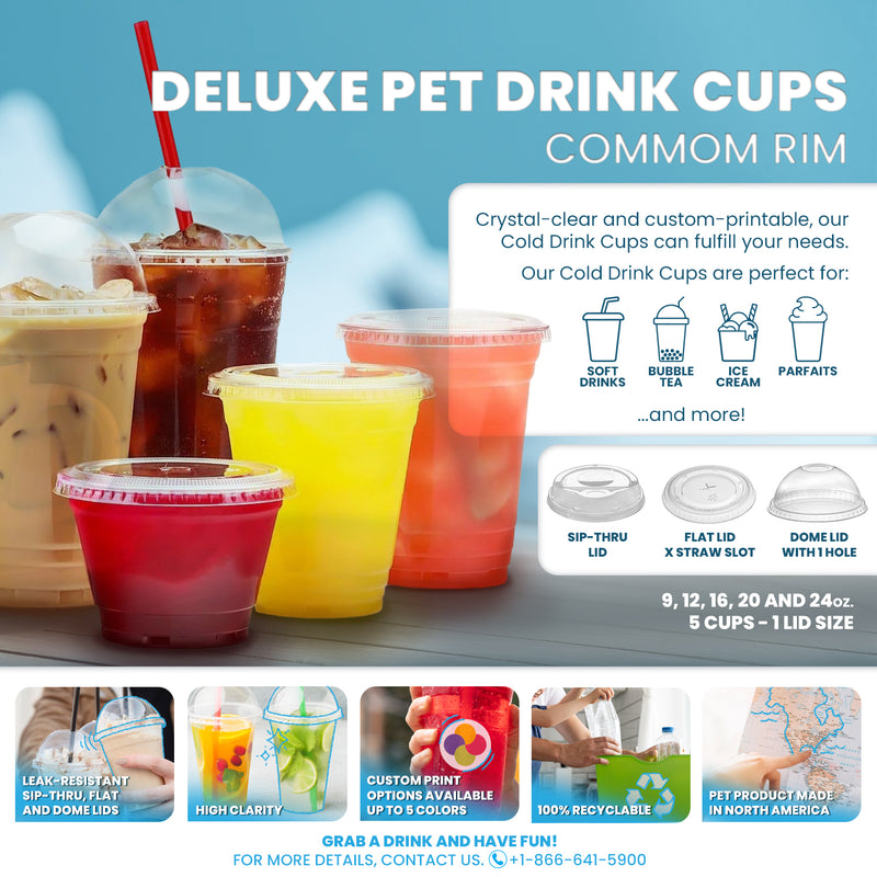 24 oz. Blank Recyclable Plastic Cup