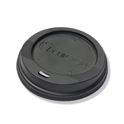 Black Dome Lid For 10/12/16/20 oz. Recyclable And Compostable Paper Cups