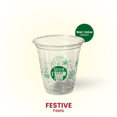 12 oz. Festive Feels - Custom Printed Recyclable Plastic Cup