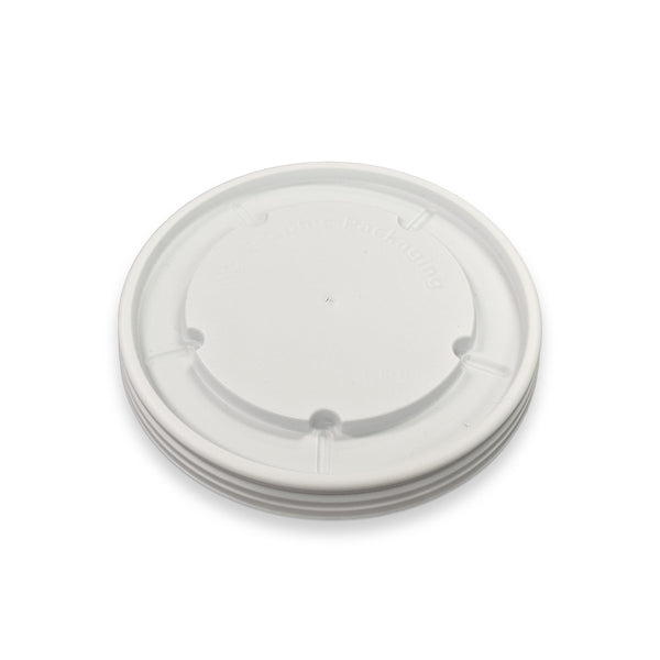 Flat Vented Lid For 6/8 oz. Recyclable Paper Food Container