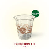 12 oz. Gingerbread Joy - Custom Printed Recyclable Plastic Cup - THE CUP STORE