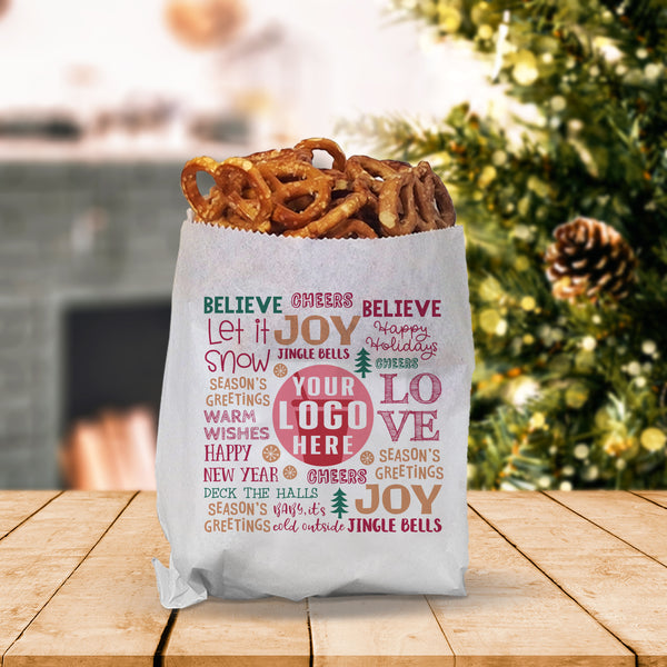 Holiday Regular Paper Sandwich Bag – Custom Holiday Spirit