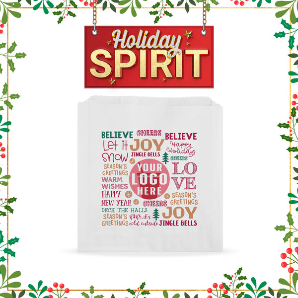 Holiday Regular Paper Sandwich Bag – Custom Holiday Spirit