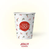 12 oz. Jolly Sweets- Premium Multicolor Custom Printed Recyclable Paper Cup - THE CUP STORE