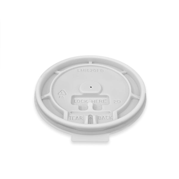 Lock Back Lid For 10/12/16/20 oz. Recyclable And Compostable Paper Cups
