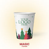 12 oz. Magic Forest - Premium Multicolor Custom Printed Recyclable Paper Cup - THE CUP STORE
