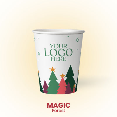 12 oz. Magic Forest - Premium Multicolor Custom Printed Recyclable Paper Cup