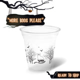 12 oz. Holiday Recyclable Plastic Cup - More Boos Please (Black)