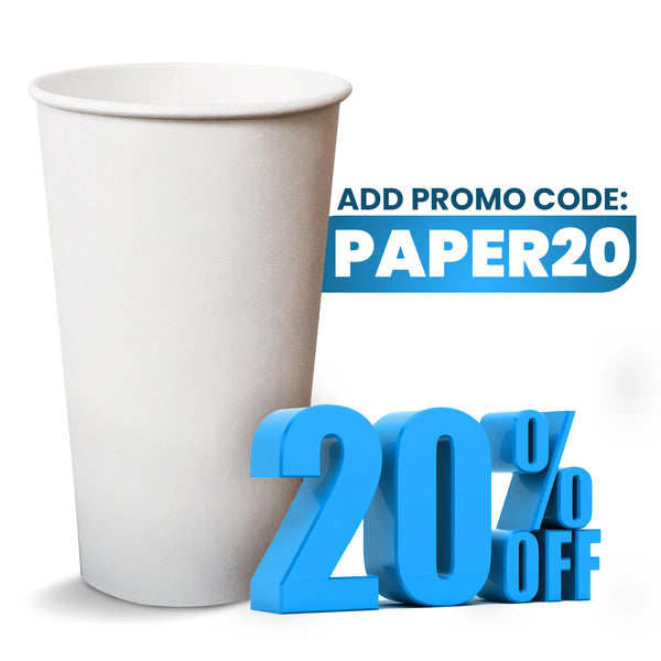 Choice 20 oz. Coffee Break Print Smooth Double Wall Paper Hot Cup - 20/Pack