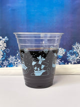 12 oz. Holiday Recyclable Plastic Cup - Sip, Sit, & Stay (Light Blue) - THE CUP STORE