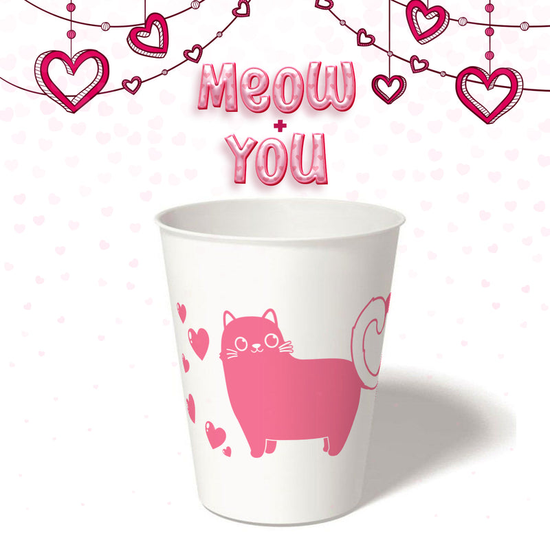 12 oz. Holiday Recyclable Paper Cup - Meow + You - THE CUP STORE