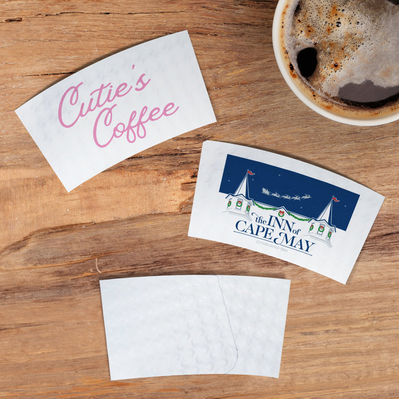 Custom Printed White Coffee Sleeve